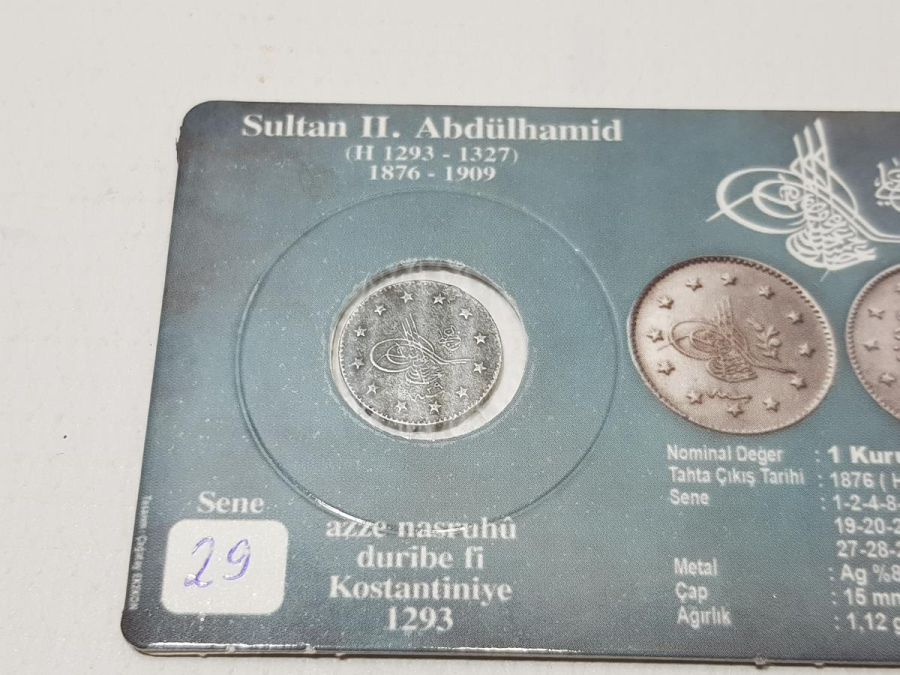 SULTAN ABDÜLHAMİD DÖNEMİ GÜMÜŞ 1 KURUŞ LOTU