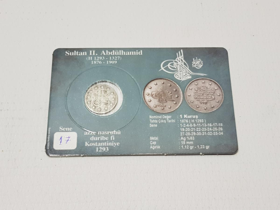 SULTAN ABDÜLHAMİD DÖNEMİ GÜMÜŞ 1 KURUŞ LOTU
