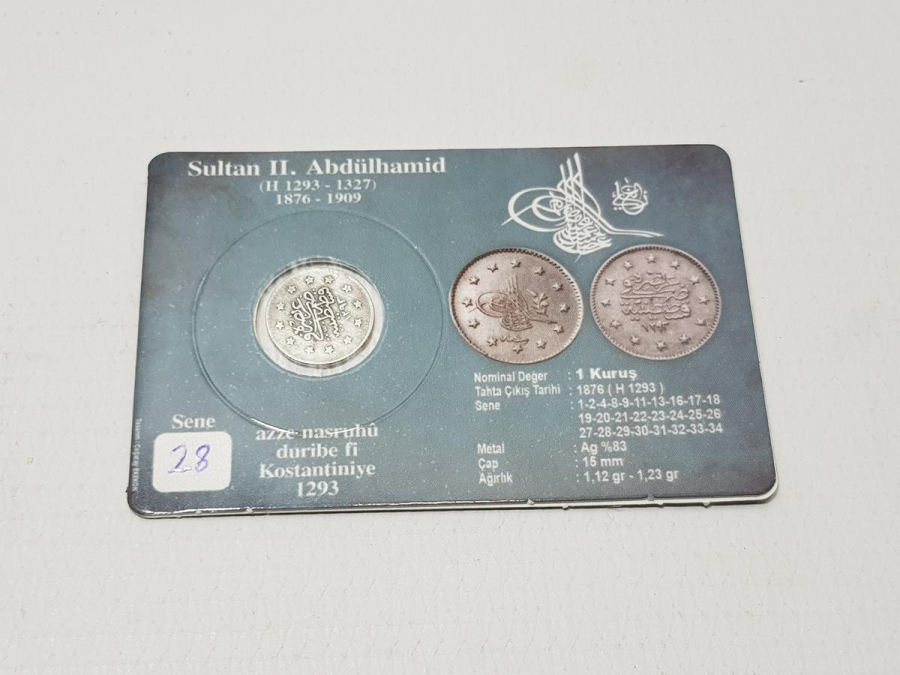 SULTAN ABDÜLHAMİD DÖNEMİ GÜMÜŞ 1 KURUŞ LOTU
