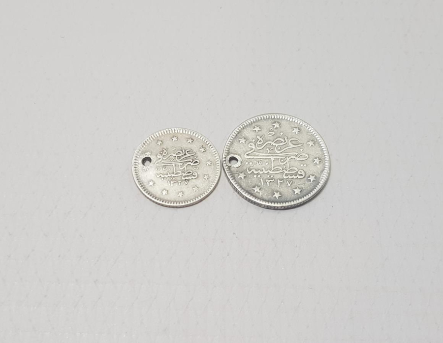 SULTAN MEHMED REŞAD DÖNEMİ GÜMÜŞ 1 VE 2 KURUŞ LOTU