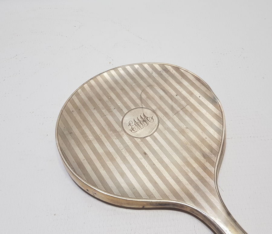 İNGİLİZ YAPIMI ANTİKA GÜMÜŞ EL AYNASI