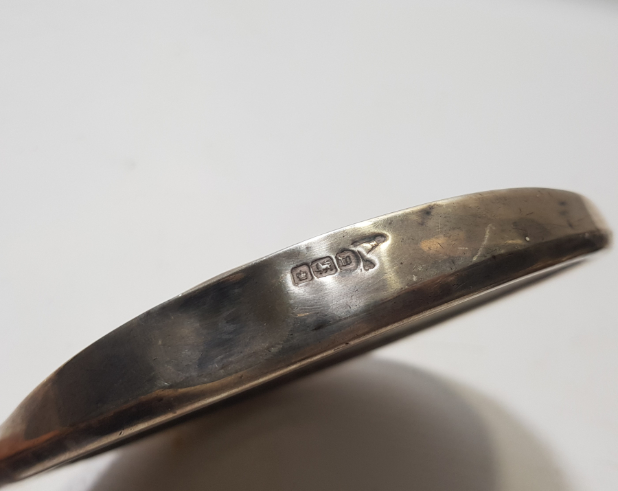 İNGİLİZ YAPIMI ANTİKA GÜMÜŞ EL AYNASI