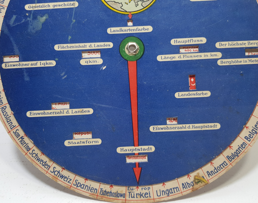 OSMANLI DÖNEMİ ÇOK NADİR ŞEHİRLER ARASI MESAFELERİ GÖSTEREN EL YAPIMI KARTON MESAFE ÖLÇER