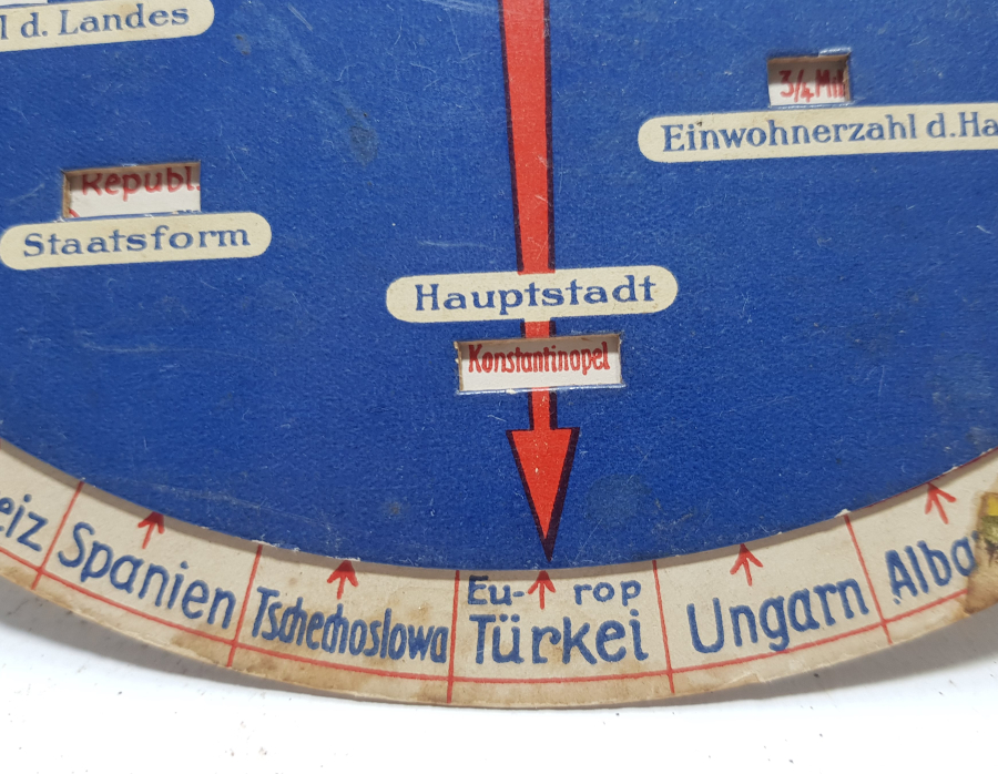 OSMANLI DÖNEMİ ÇOK NADİR ŞEHİRLER ARASI MESAFELERİ GÖSTEREN EL YAPIMI KARTON MESAFE ÖLÇER