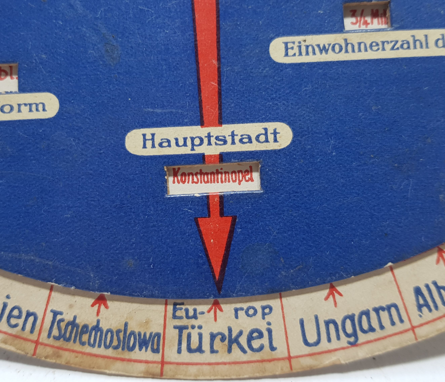 OSMANLI DÖNEMİ ÇOK NADİR ŞEHİRLER ARASI MESAFELERİ GÖSTEREN EL YAPIMI KARTON MESAFE ÖLÇER