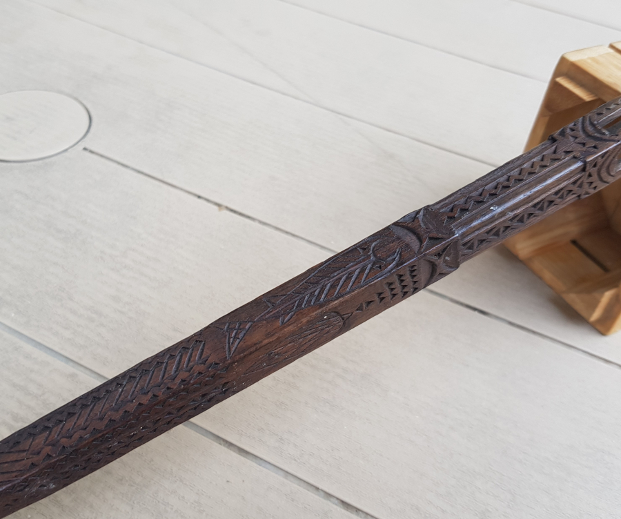 TAMAMI İŞLEMELİ OSMANLI DÖNEMİ AHŞAP OKUMA ÇUBUĞU