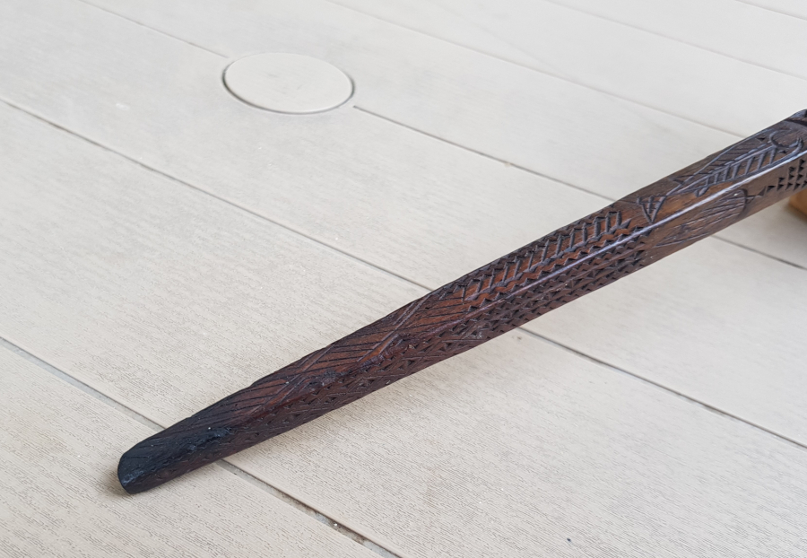 TAMAMI İŞLEMELİ OSMANLI DÖNEMİ AHŞAP OKUMA ÇUBUĞU