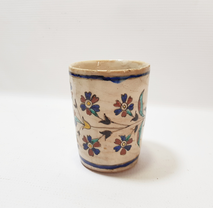 1800 BAŞLARI NADİR RENKTE EL BOYAMA KÜTAHYA BARDAK