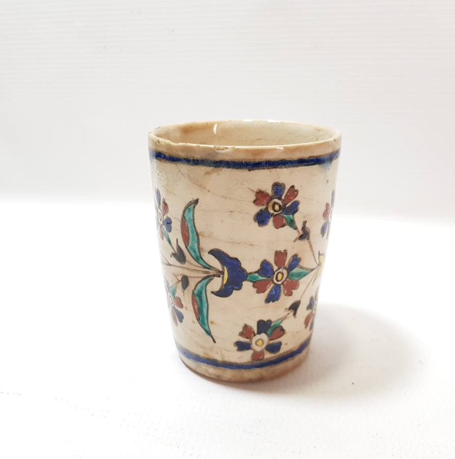 1800 BAŞLARI NADİR RENKTE EL BOYAMA KÜTAHYA BARDAK