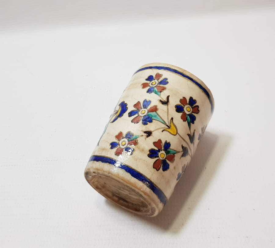 1800 BAŞLARI NADİR RENKTE EL BOYAMA KÜTAHYA BARDAK