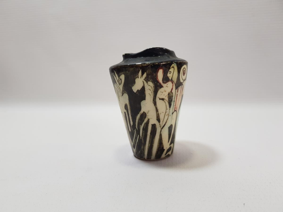 1964 TARİHLİ SANATÇI İŞİ ÇOK NADİR KÜTAHYA VAZO