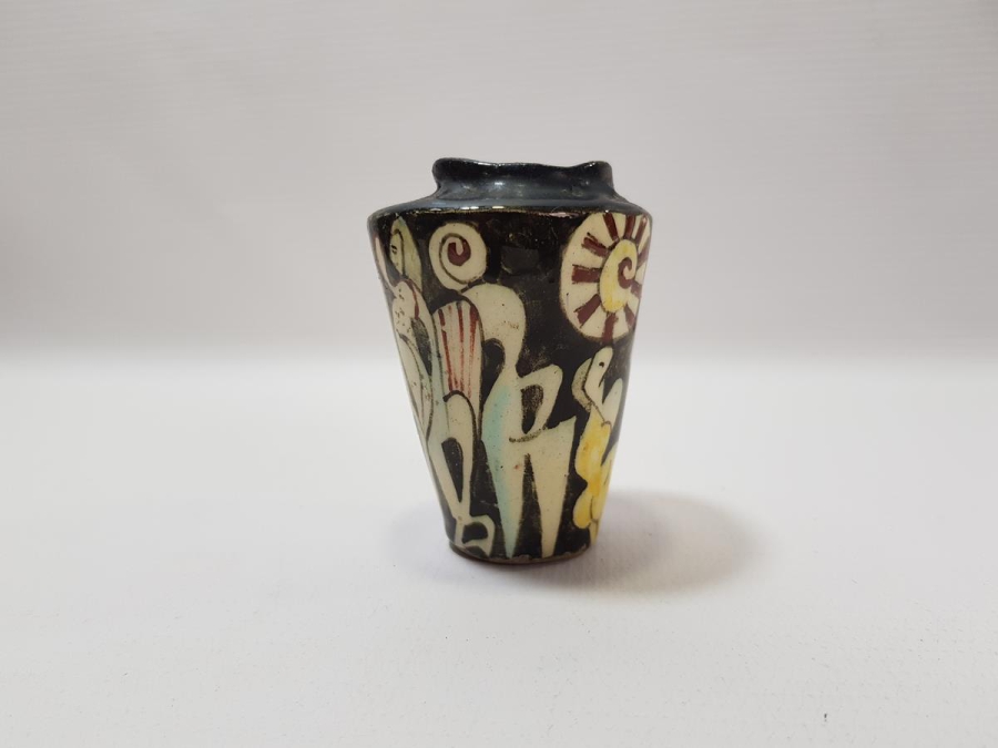 1964 TARİHLİ SANATÇI İŞİ ÇOK NADİR KÜTAHYA VAZO