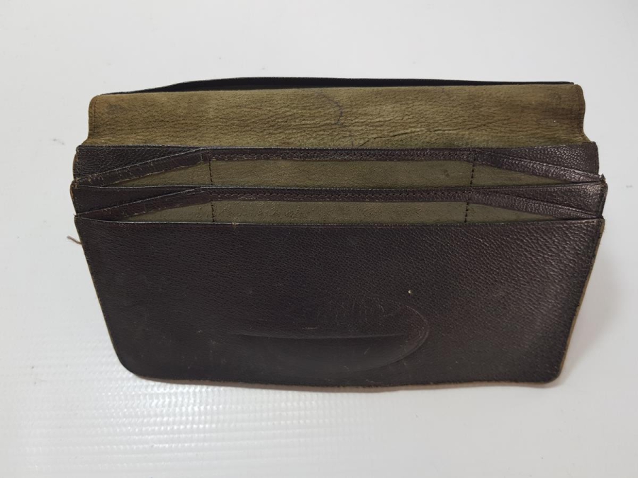 KURTULUŞ SAVAŞI DÖNEMİ OSMANLICA MİSAK-I MİLLİ YADİGARI YAZILI DERİ SUBAY CÜZDANI