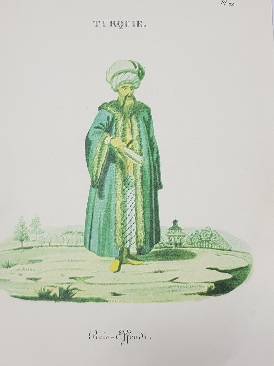 OSMANLI DÖNEMİ REİS EFENDİ GRAVÜRÜ