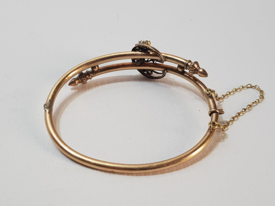 OSMANLI DÖNEMİ ZİRKON TAŞLARLA SÜSLÜ AY YILDIZ FORMLU ALTIN KAPLAMA BİLEZİK