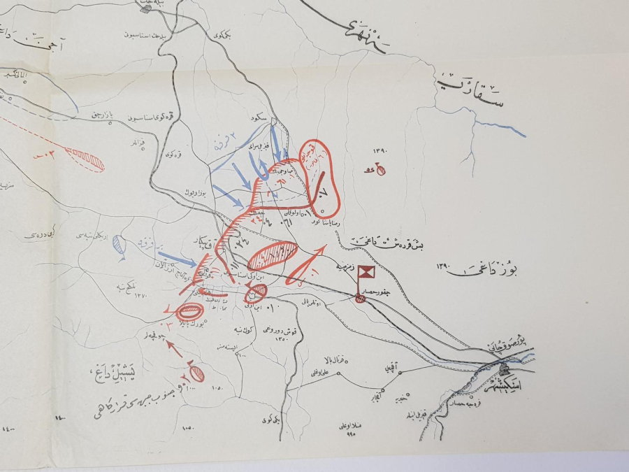 OSMANLICA 2. İNÖNÜ MUHAREBESİ SAVAŞ KROKİSİ