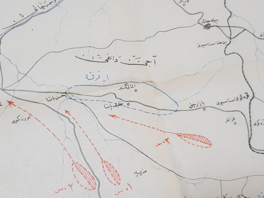 OSMANLICA 2. İNÖNÜ MUHAREBESİ SAVAŞ KROKİSİ