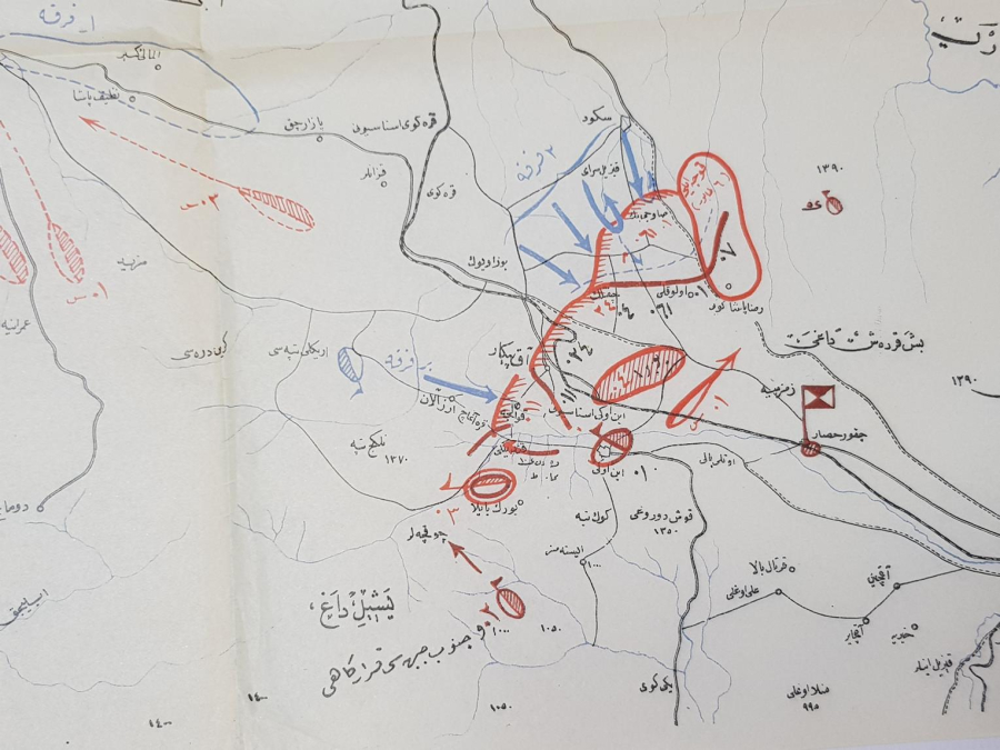 OSMANLICA 2. İNÖNÜ MUHAREBESİ SAVAŞ KROKİSİ
