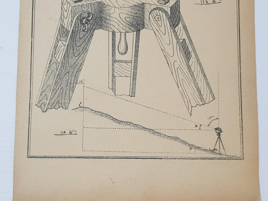 OSMANLICA COĞRAFİ ÖLÇÜM CİHAZI GRAVÜRÜ