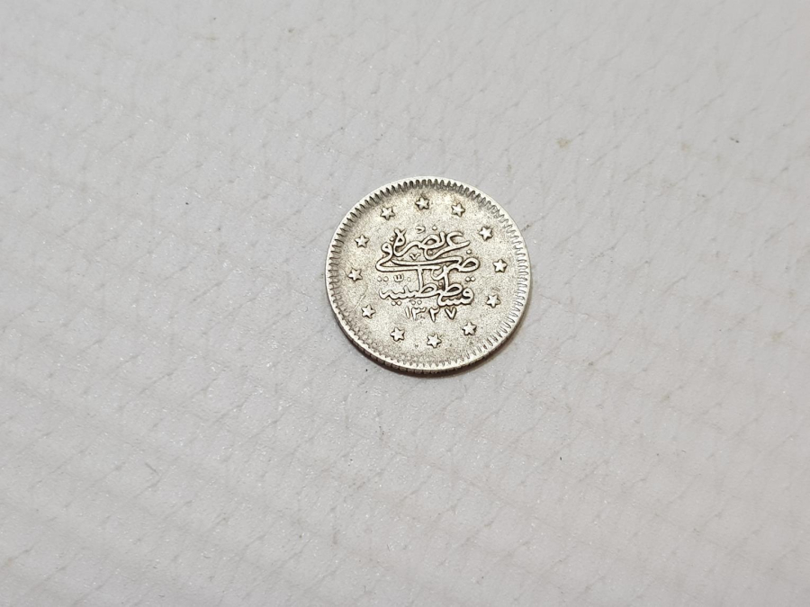 SULTAN MEHMED REŞAD DÖNEMİ GÜMÜŞ 1 KURUŞ MECİDİYE PARA