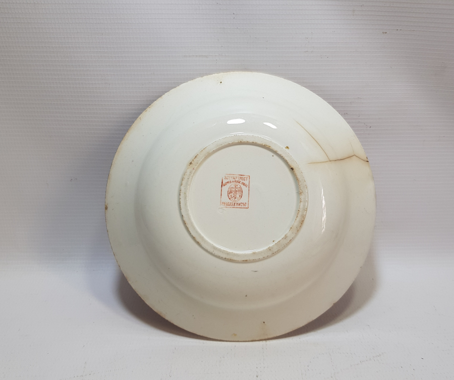 OSMANLI DÖNEMİ AY YILDIZLI PORSELEN TABAK