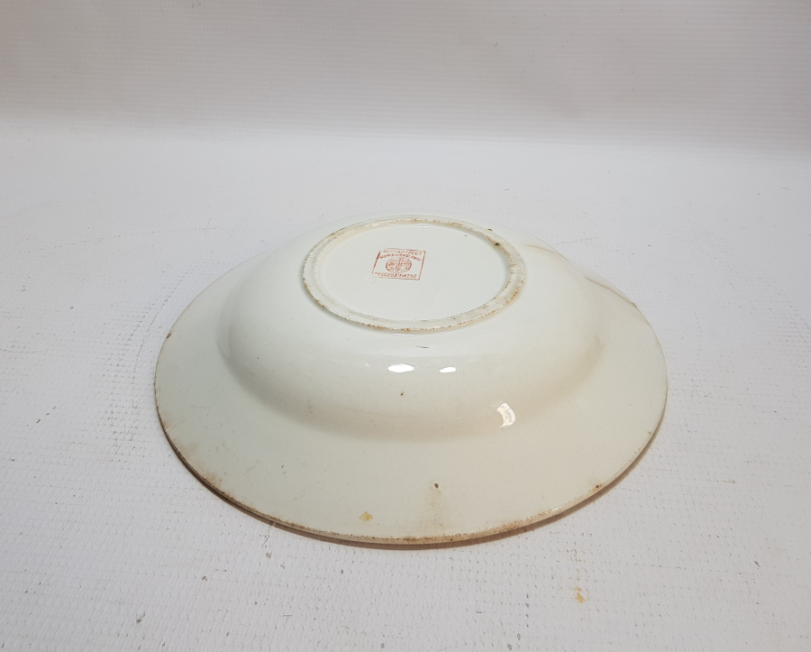 OSMANLI DÖNEMİ AY YILDIZLI PORSELEN TABAK