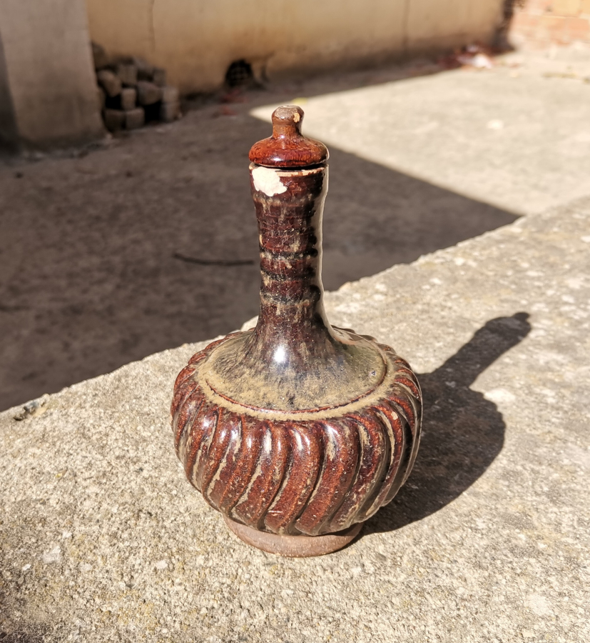 DERVİŞ SİKKESİ FORMLU ORİJİNAL KAPAĞIYLA OSMANLI DÖNEMİ NADİR KÜTAHYA ZEMZEMLİK