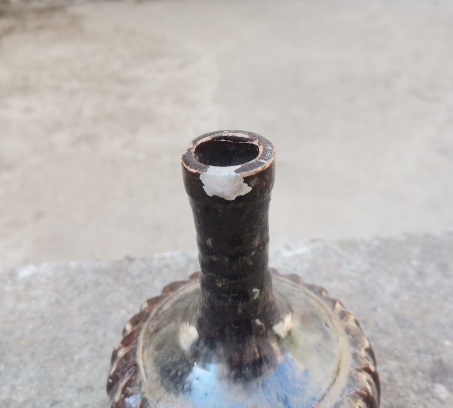 DERVİŞ SİKKESİ FORMLU ORİJİNAL KAPAĞIYLA OSMANLI DÖNEMİ NADİR KÜTAHYA ZEMZEMLİK