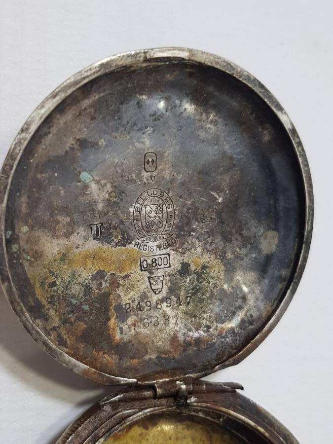 OSMANLI SERKİSOF BİLLODES GÜMÜŞ CEP SAATİ KASASI