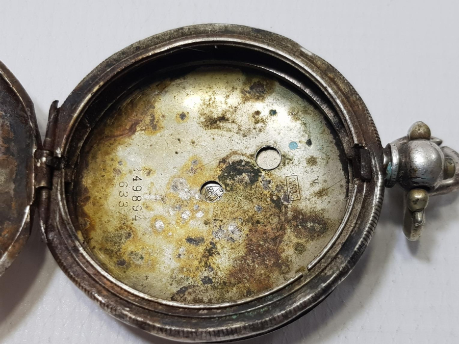 OSMANLI SERKİSOF BİLLODES GÜMÜŞ CEP SAATİ KASASI