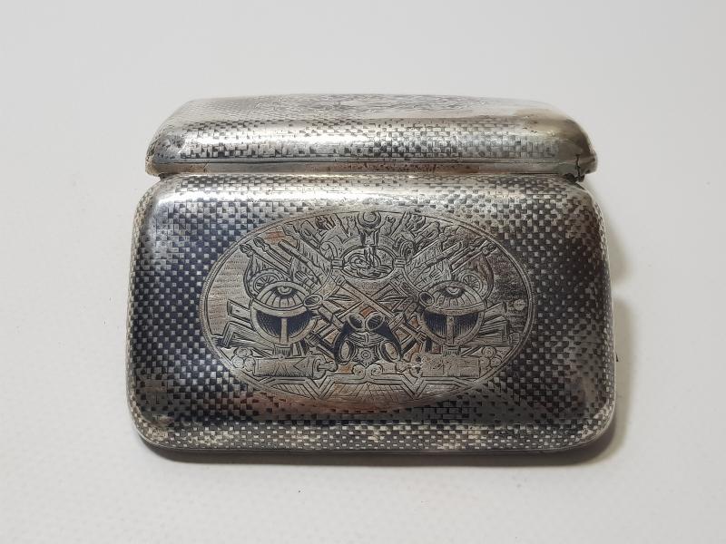 OSMANLI DEVLET ARMALI ERMENİ USTA İŞİ VAN DAMGALI GÜMÜŞ TÜTÜN TABAKASI