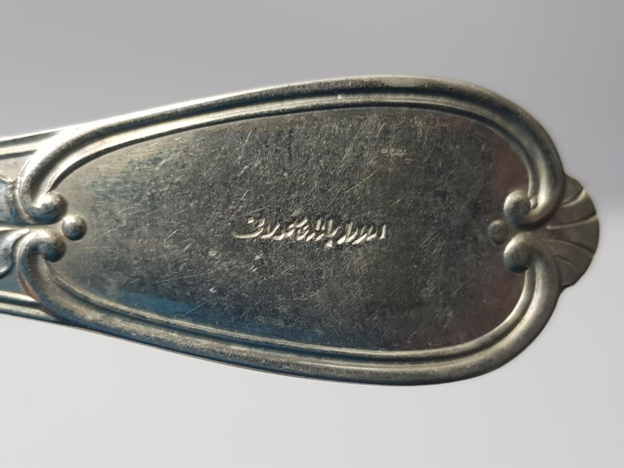 OSMANLI DÖNEMİ ASLANLAR PAZARI MAMULATI YAZILI ÇATAL TAKIMI