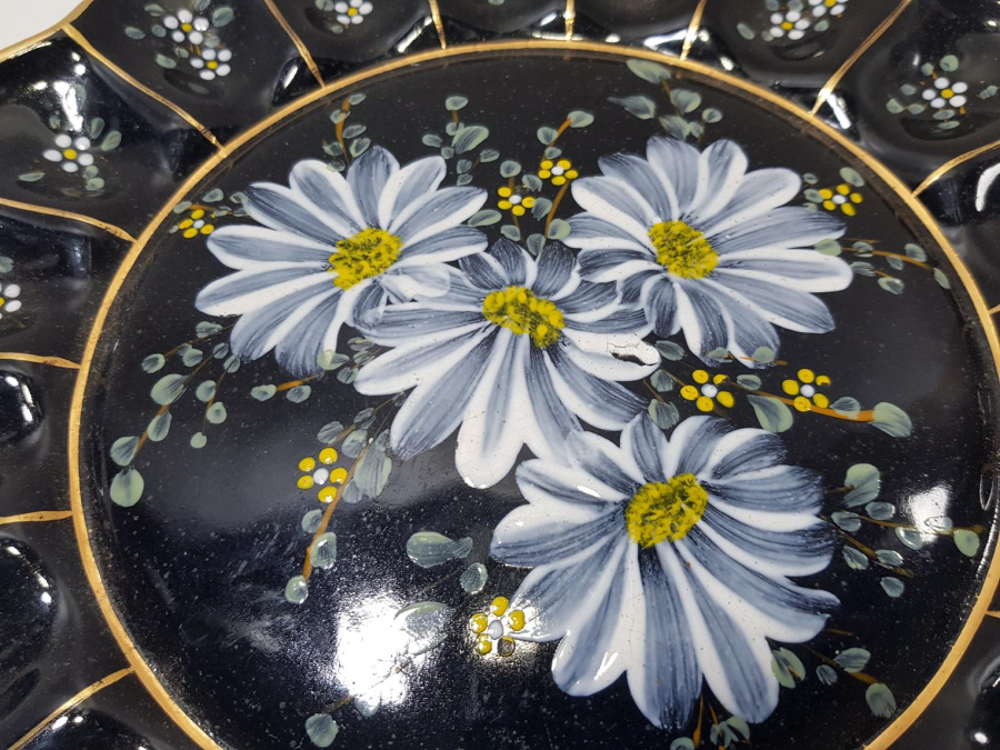 OSMANLI DÖNEMİ SERAMİK ÜZERİ EL BOYAMA VE MİNELİ MEYVE TEPSİSİ