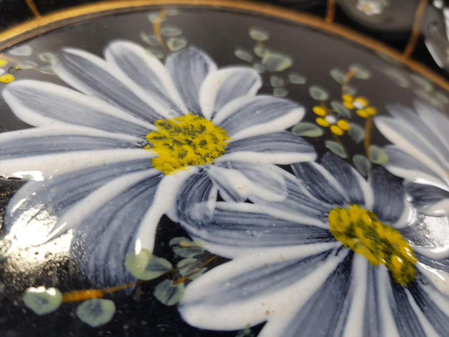 OSMANLI DÖNEMİ SERAMİK ÜZERİ EL BOYAMA VE MİNELİ MEYVE TEPSİSİ