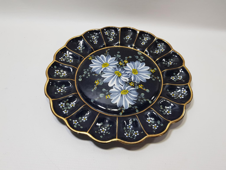 OSMANLI DÖNEMİ SERAMİK ÜZERİ EL BOYAMA VE MİNELİ MEYVE TEPSİSİ