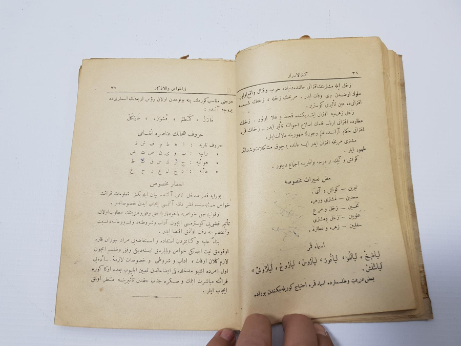 OSMANLICA BÜYÜ KİTABI: KENZ'ÜL-ESRAR Fİ'L-HAVAS VE'L-EZKAR