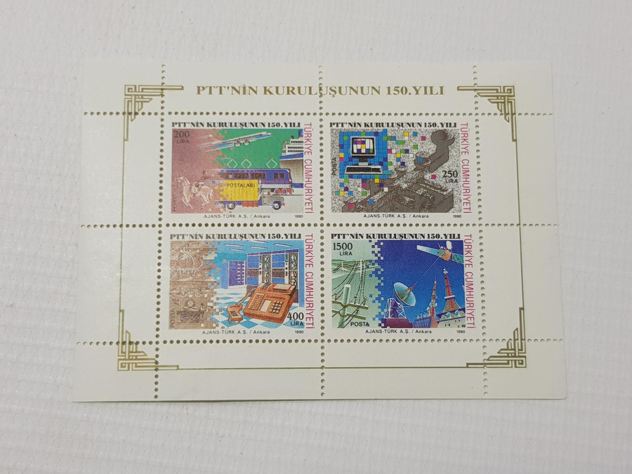 PTT'NİN KURULUŞUNUN 150. YILI BLOK PUL
