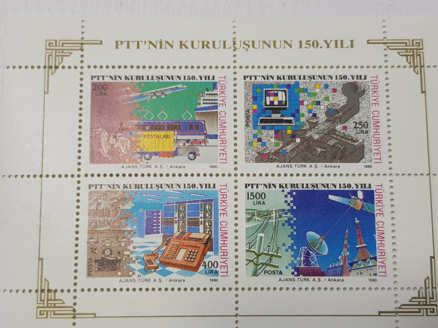 PTT'NİN KURULUŞUNUN 150. YILI BLOK PUL