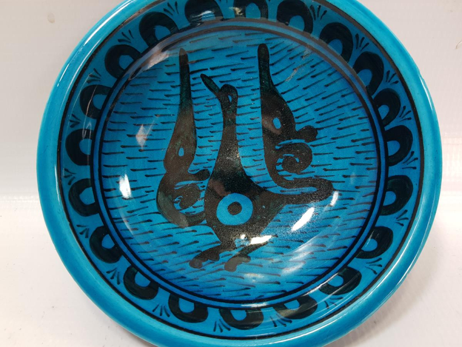 SITKI OLÇAR İMZALI KUŞLAR KONULU KÜTAHYA SERAMİK KASE