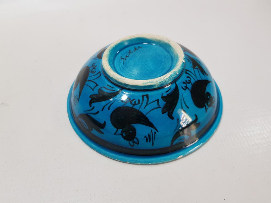 SITKI OLÇAR İMZALI KUŞLAR KONULU KÜTAHYA SERAMİK KASE