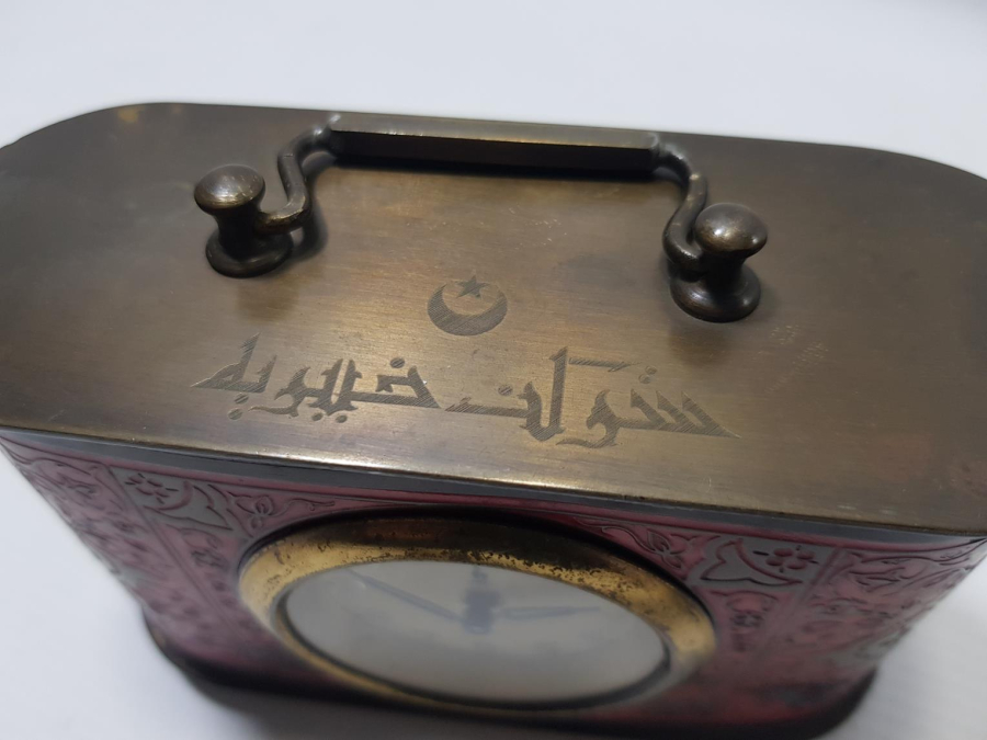 OSMANLI DÖNEMİ ŞİRKET-İ HAYRİYE YAZILI MASA SAATİ