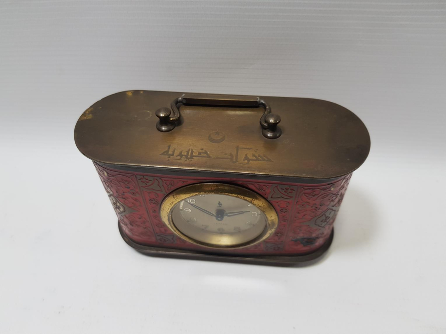 OSMANLI DÖNEMİ ŞİRKET-İ HAYRİYE YAZILI MASA SAATİ