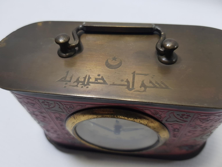 OSMANLI DÖNEMİ ŞİRKET-İ HAYRİYE YAZILI MASA SAATİ