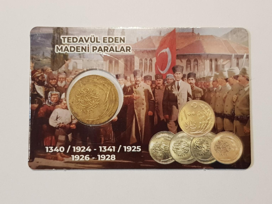 TÜRKİYE CUMHURİYETİNİN OSMANLICA YAZILI İLK PARASI - 100 PARA - NADİR