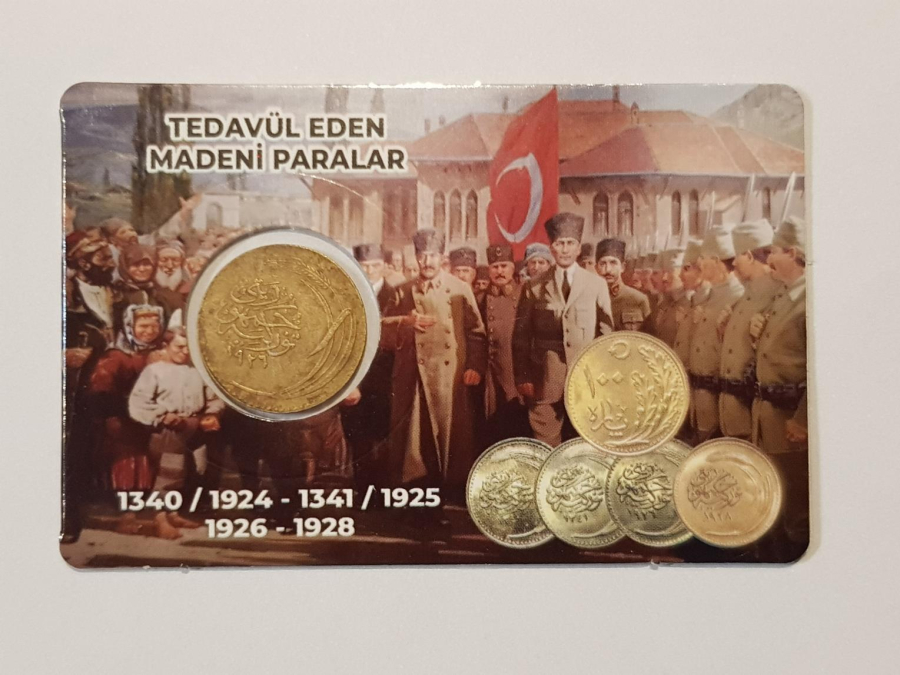 TÜRKİYE CUMHURİYETİNİN OSMANLICA YAZILI İLK PARASI - 100 PARA - NADİR