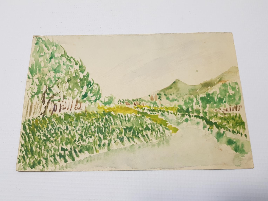 ANTİKA SULUBOYA ARKALI ÖNLÜ RESİM