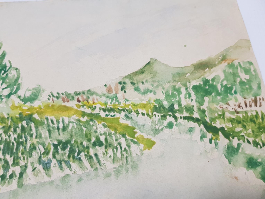 ANTİKA SULUBOYA ARKALI ÖNLÜ RESİM