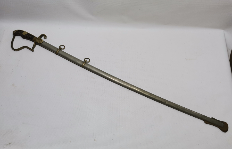 1. DÜNYA SAVAŞI DÖNEMİ BOYNUZ SAPLI VE AY YILDIZLI OSMANLI HAFİF SÜVARİ KILICI