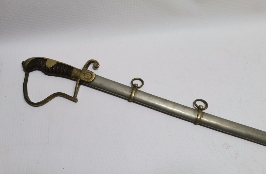 1. DÜNYA SAVAŞI DÖNEMİ BOYNUZ SAPLI VE AY YILDIZLI OSMANLI HAFİF SÜVARİ KILICI