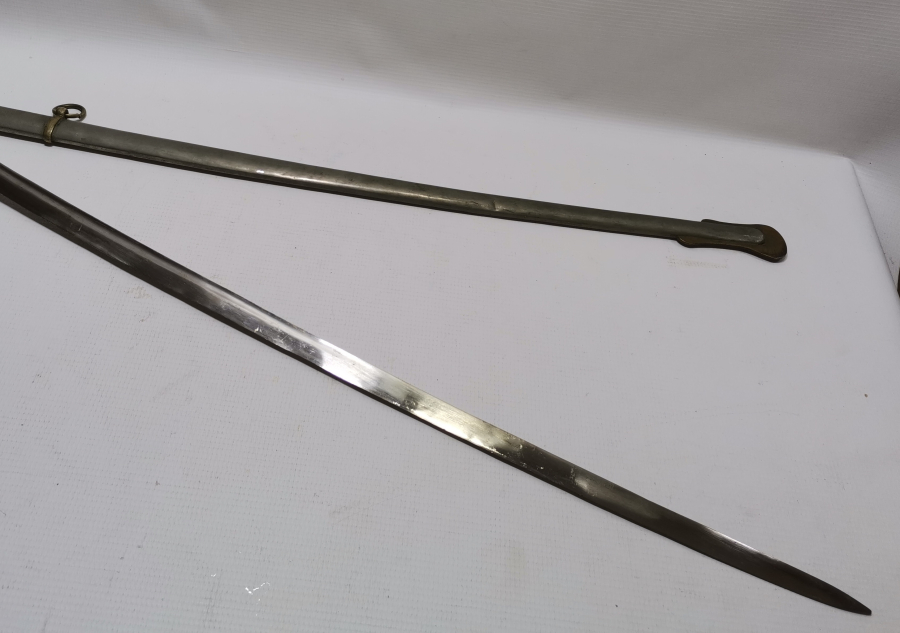 1. DÜNYA SAVAŞI DÖNEMİ BOYNUZ SAPLI VE AY YILDIZLI OSMANLI HAFİF SÜVARİ KILICI